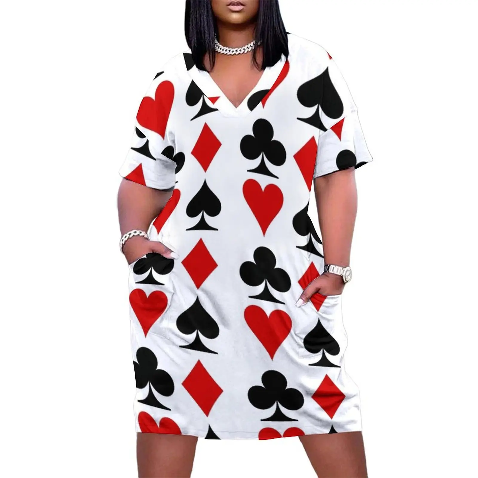 

Card Symbols Loose Pocket Dress elegant guest wedding dress dress women summer 2025
