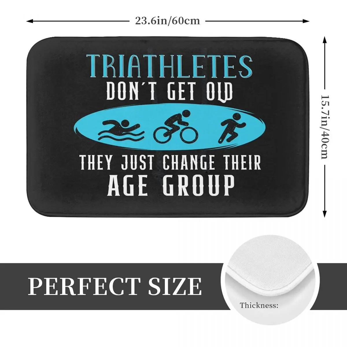 Triathlon Swimming Cycling Running Doormat Kitchen Entrance Home Floor Mat Anti-slip Carpet Rug for Living room Footpad Mats