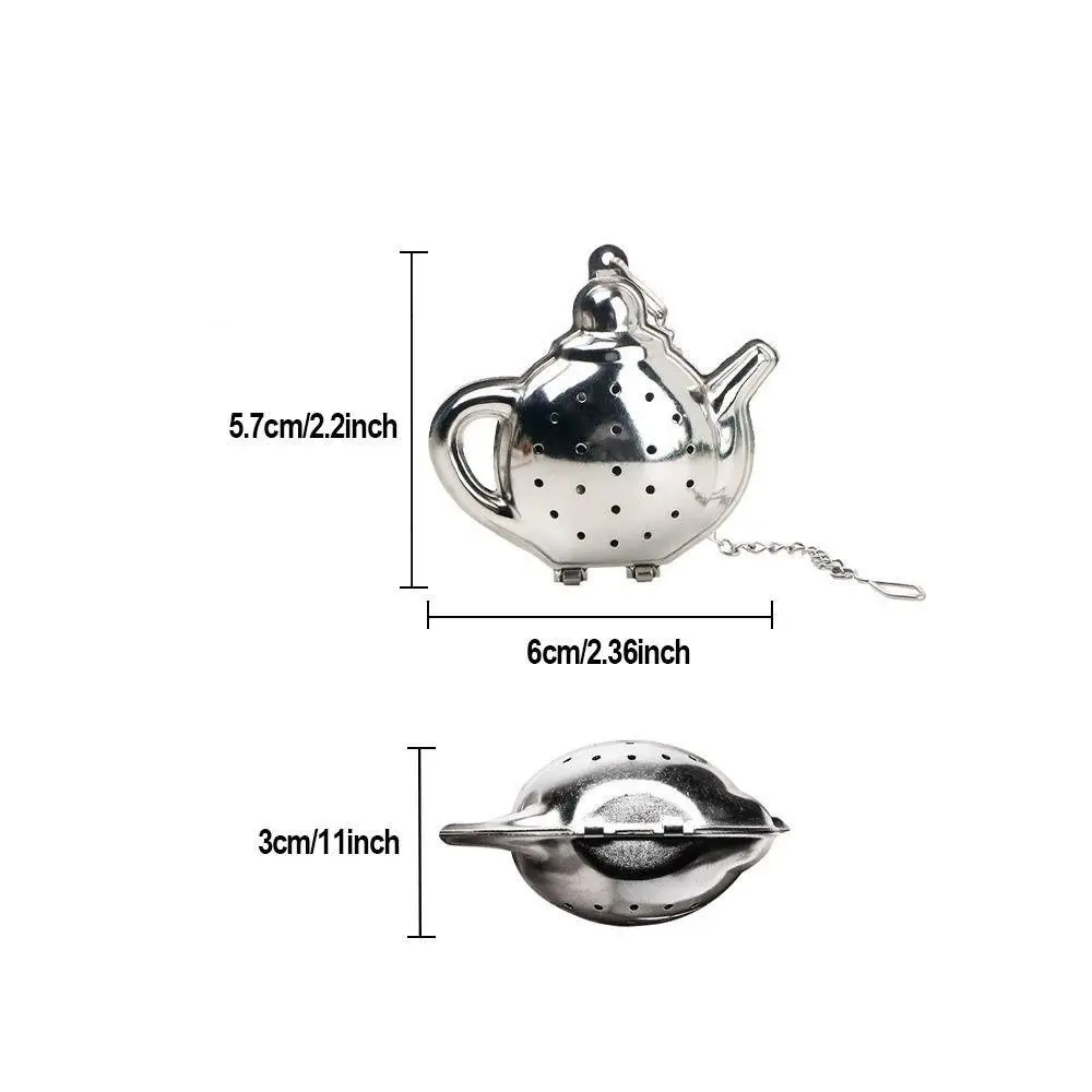 Decorative Shapes Stainless Steel Tea Infuser Fine Mesh Reusable Loose Leaf Infuser Easy Opening Spice Filter Home Office