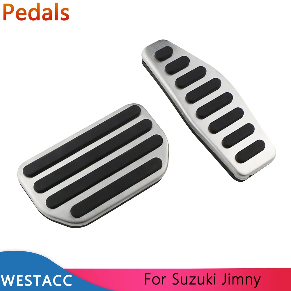 Stainless Steel Car Pedals for Suzuki Jimny JB74 JB64 2019 2020 2021 2022 AT MT Gas Brake Pedal Pad Cover Parts Accessories