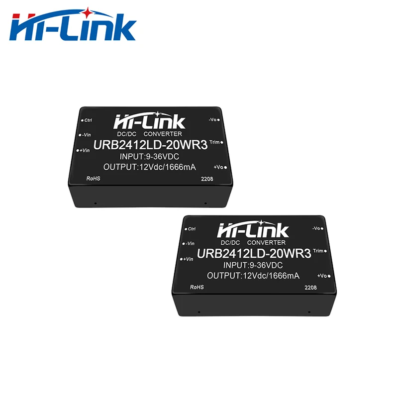 URB2412LD-20WR3 Hi-Link 2pcs New Free Shipping 20W 24V to 12V 1666mA DC DC Converter Isolated Power Supply Intelligent Module