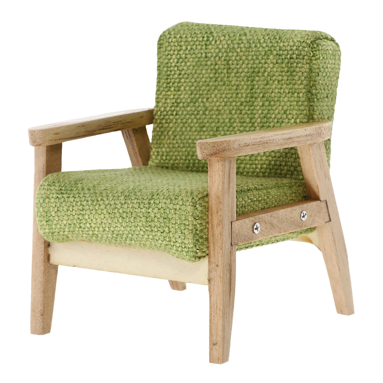 

Miniature Japanese Style Fabric Sofa Simple Color Classical Style Micro Landscape Decoration Mini House Furniture Tiny Sofa