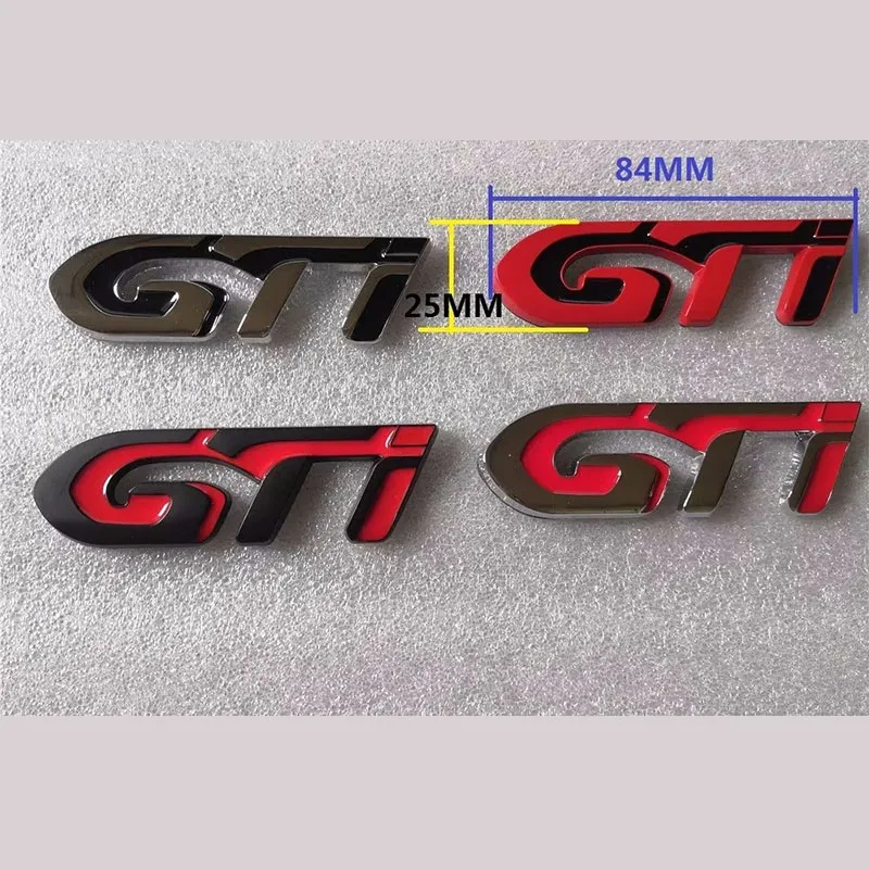 3D Metal Car Logo GTI Emblem Badge Decal For Peugeot GT 308 306 106 206 208 307 3008 207 508 2008 5008 GTI Sticker Accessories