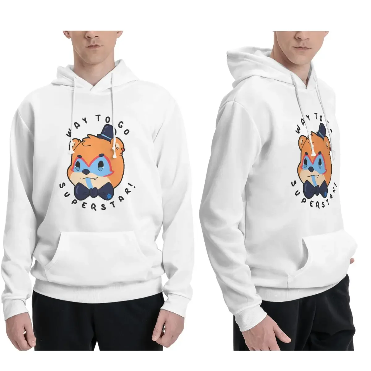 FNAF Security Breach Glamrock Freddy'superstar' sudaderas con capucha para hombre y mujer, jersey, sudadera, ropa de manga larga, Otoño Invierno