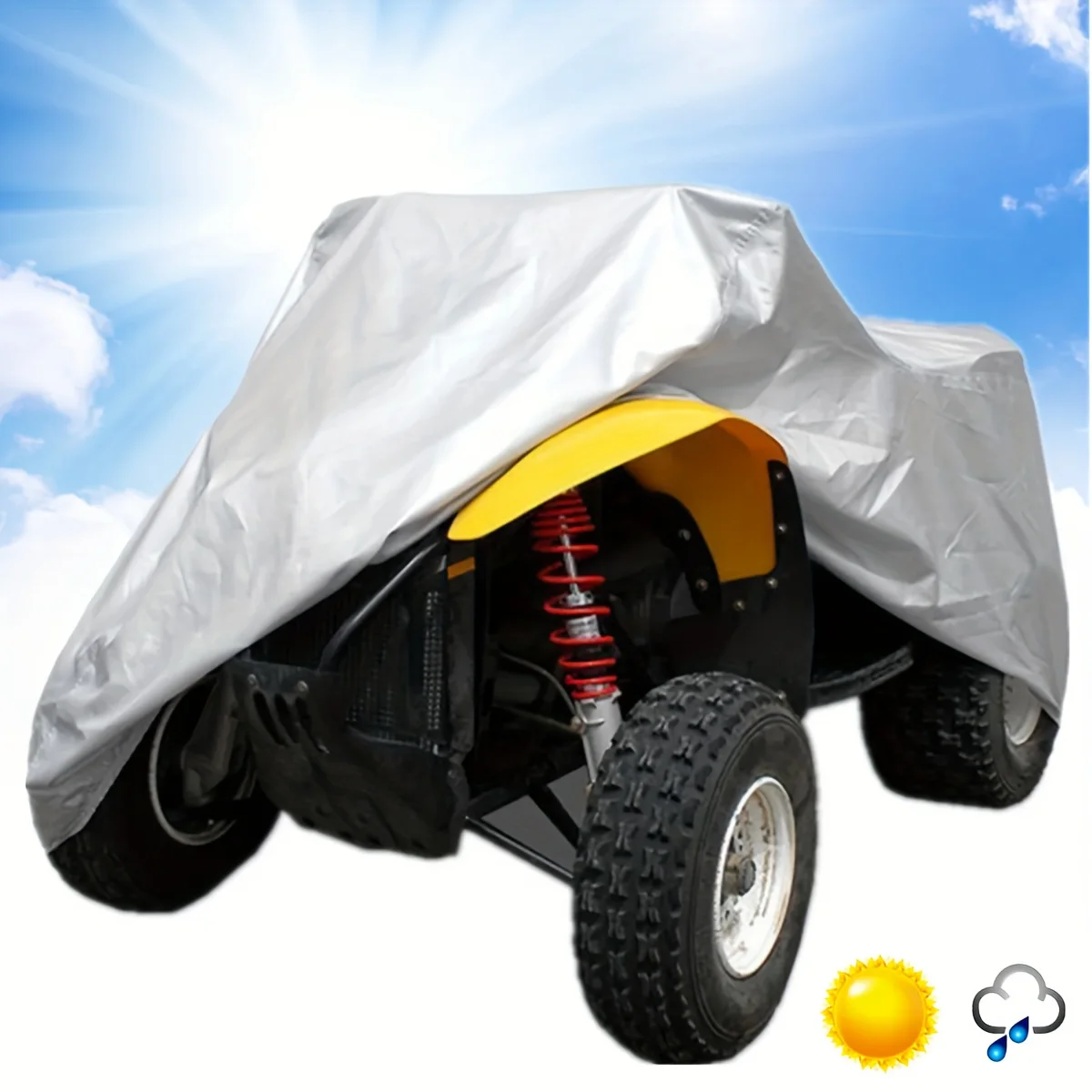 

All-Terrain Vehicle Cover - Durable PVC, Weatherproof, Waterproof Motorcycle Vehicle Scooter Kart Motorbike Covers