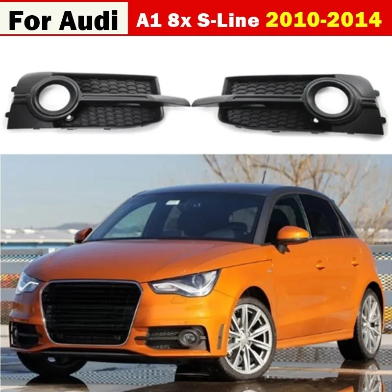 

2010 To 2014 Fit for Audi A1 8x S-Line Front Fog Light Grille Cover Body Kit Refit Replace Grill Grid Decoration Auto Accessorie