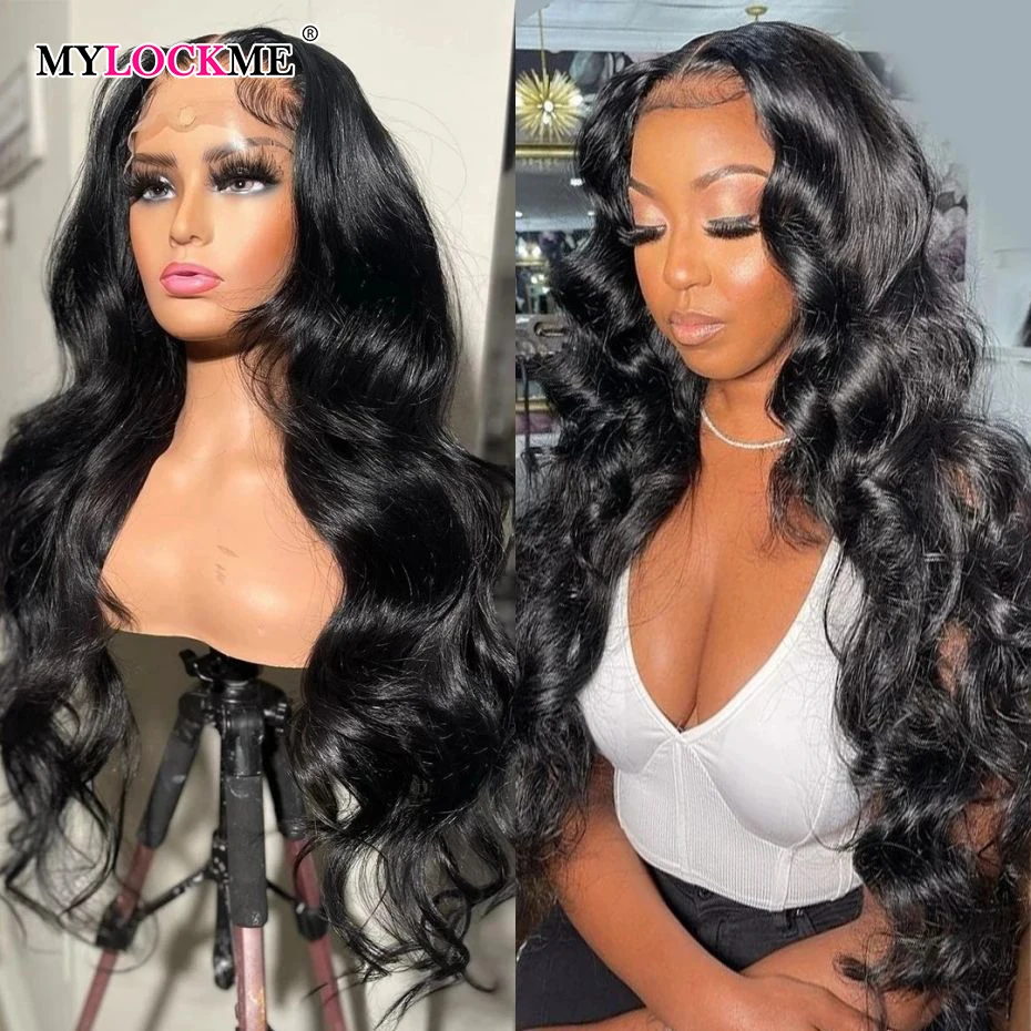 13x4 Body Wave Human Hair Wig 13x6 HD Transparent Lace Front Wig Pre Plucked Brazilian 4x4 Glueless Lace Closure Wigs For Women