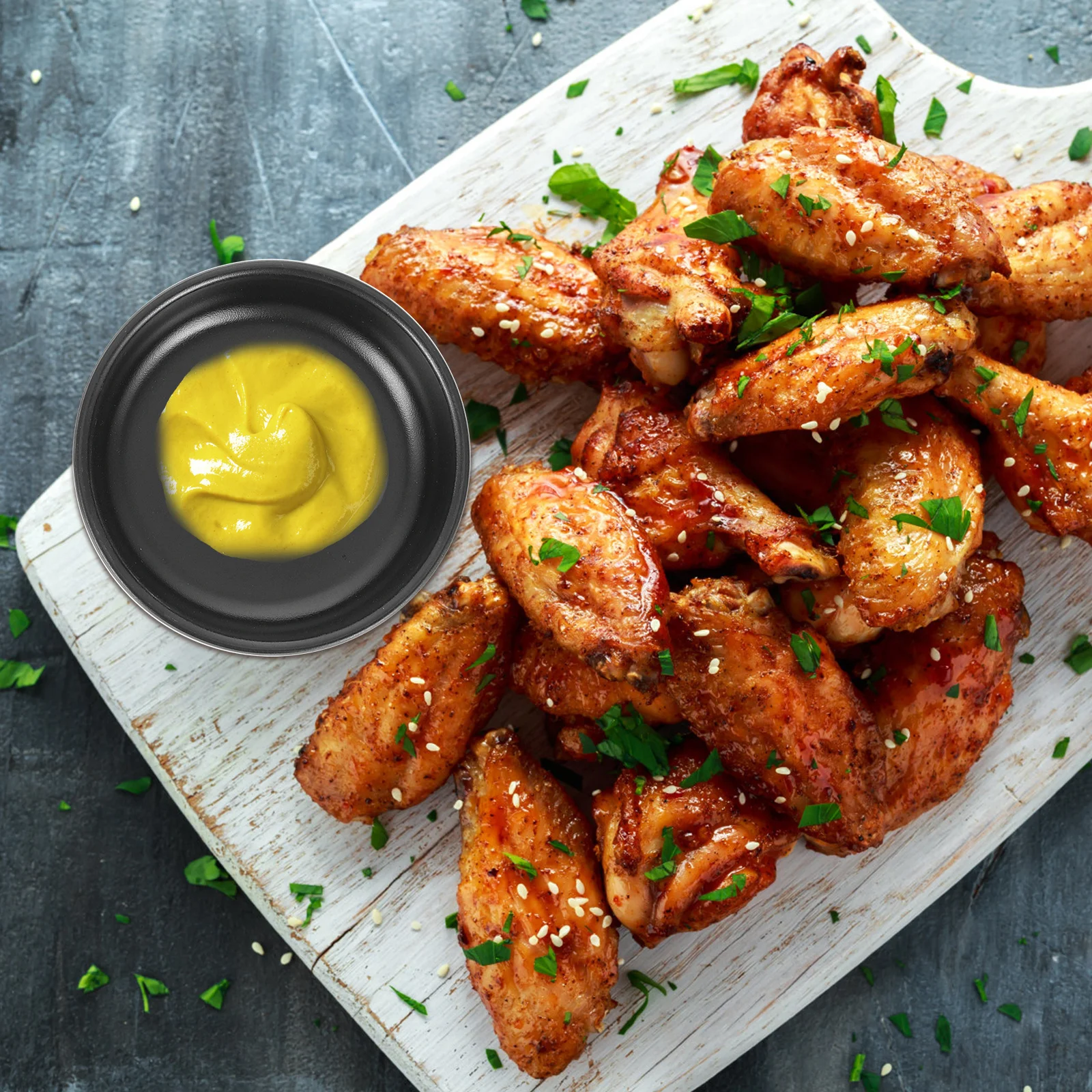 

2Pcs Sauce Dishes Exquisite Melamine Seasoning Bowls for Ketchup Dipping Appetizer Plates Household Snack Dip Serving Dish