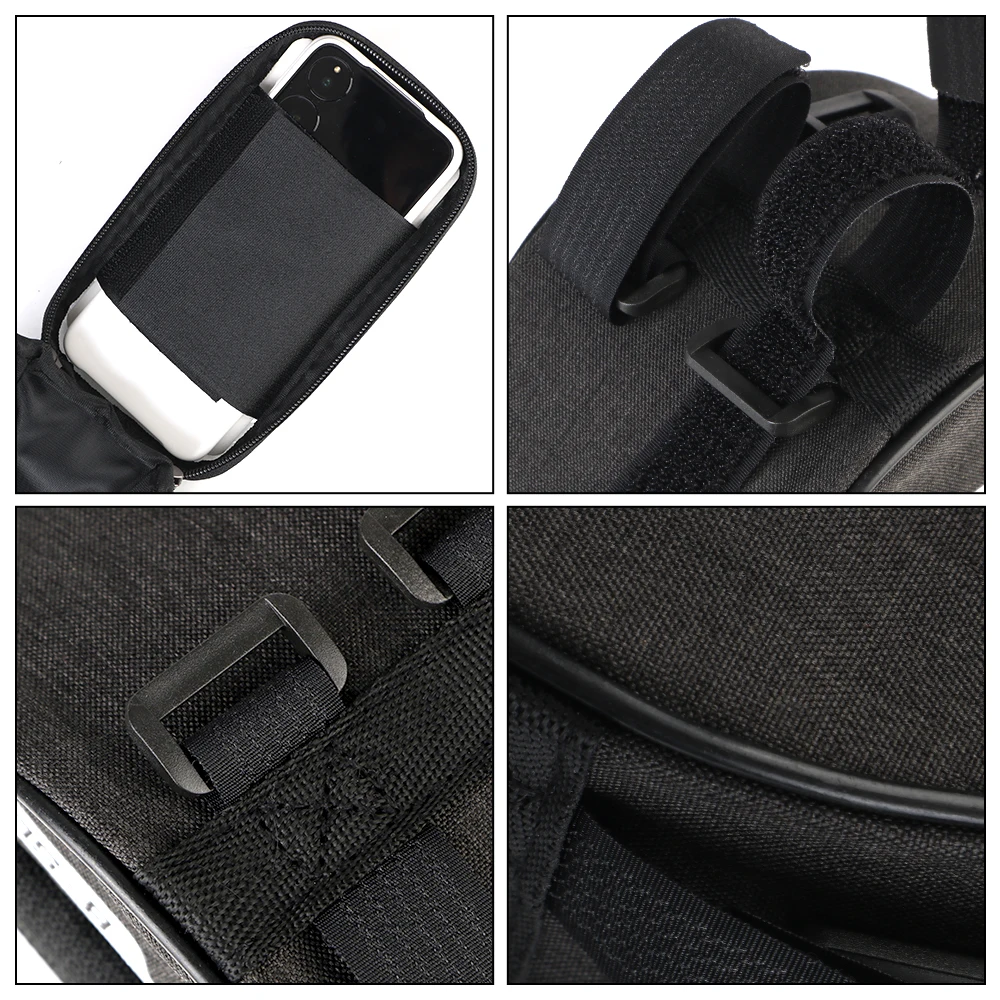Waterproof Large Capacity Universal Bicycle Hard Shell Phone Bag Cycling Top Tube Front Frame Bag Bike Accessories 7.0 inch