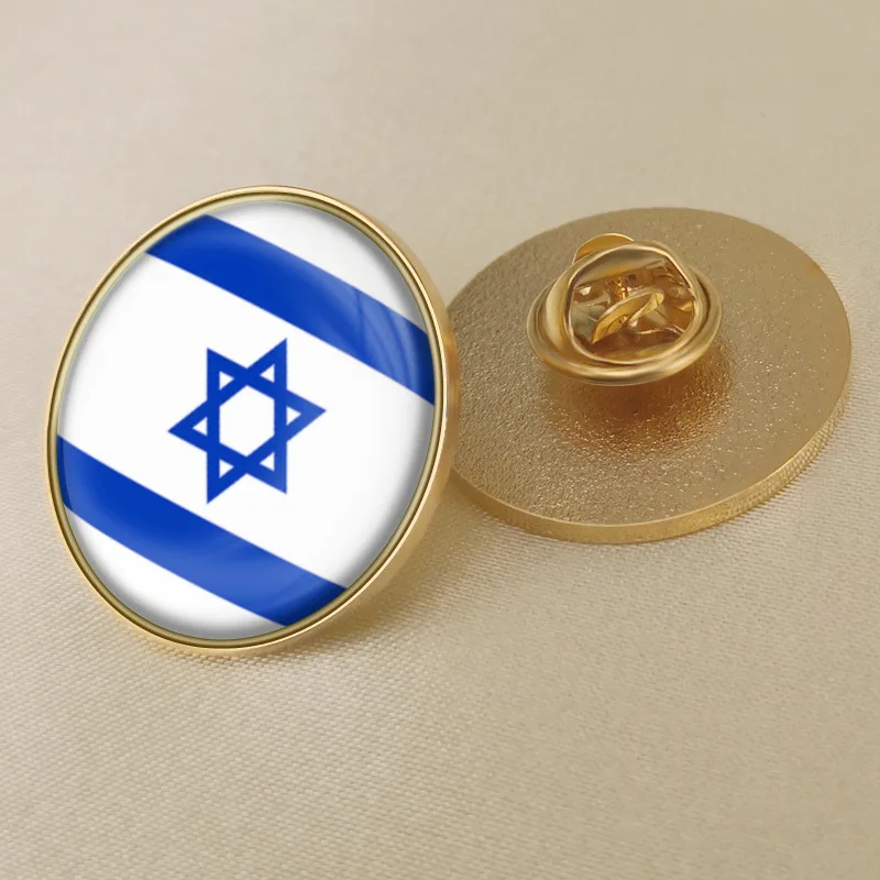 Israel Flag Creative Brooch Aesthetic Ornamental Pin Stylish Jewelry Brooch Iron Alloy for Backpack Sling Bag Clothes Accessorie