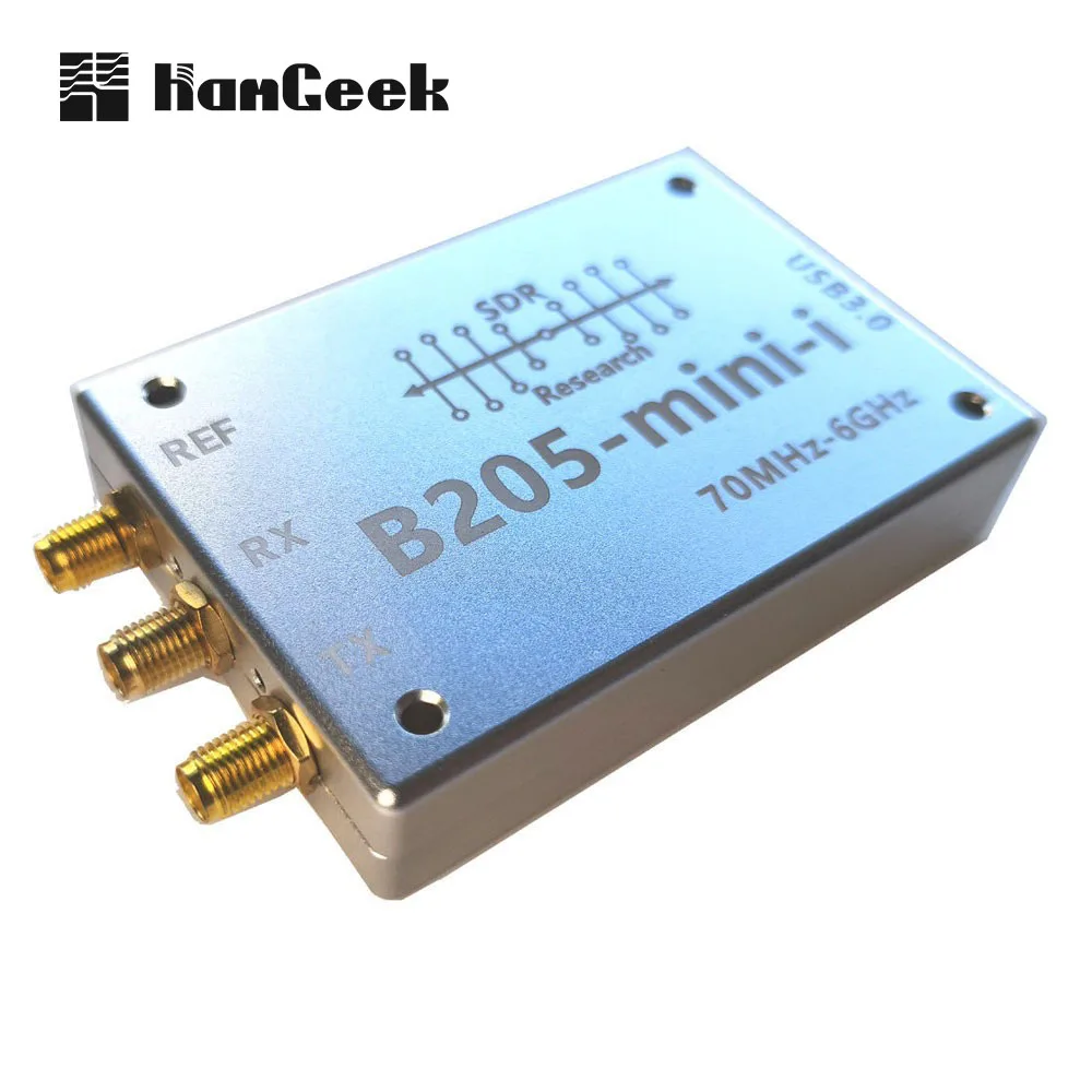 

HamGeek USRP B205-mini-i 50MHz-6GHz SDR Software Defined Radio RF Development Board + Metal Shell Compatible with Opensource UHD