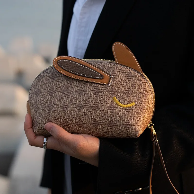 

‌2025 New Rabbit Wristlet - Women's Large Capacity Crossbody Purse, Portable Phone & Key Holder with Detachable Strap