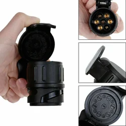 Durable 12V 13 To 7 Pin Plug Adapter Trailer Connector Trailer Adaptor Caravan Truck Towbar Car Towing Plug Adapter