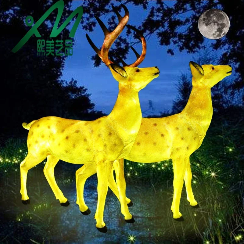 

Luminous Outdoor Garden Landscape Sculpture Simulation Animal Sika Deer