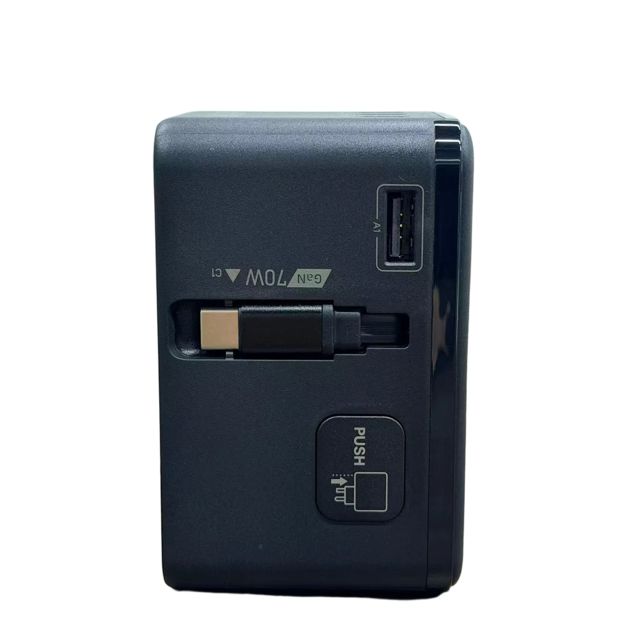 محول شاحن السفر الكل في واحد FC&EC - مقابس الولايات المتحدة والاتحاد الأوروبي والمملكة المتحدة والاتحاد الأفريقي مع 1 USB و3 نوع C عالمي للسفر