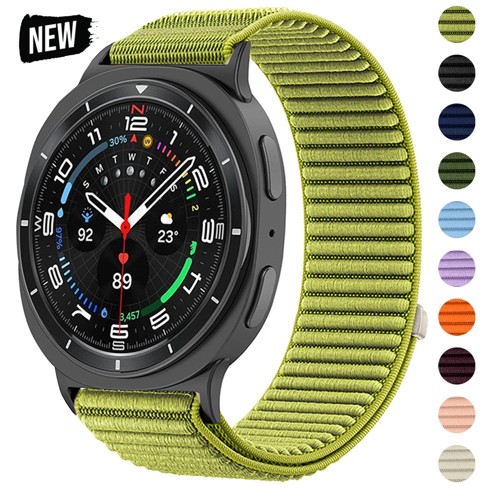 

Ремешок для Samsung Galaxy Watch 8 40, 44 мм, регулируемый сменный браслет для часов 8, классический нейлоновый ремешок диаметром 46 мм, аксессуары