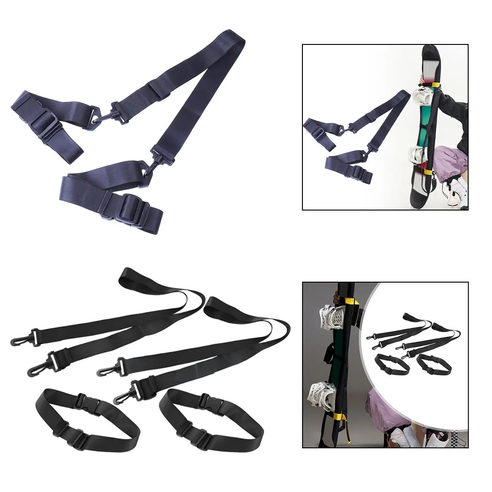 

Ремни для переноски лыжных палок Ремни с ручками Ремни для лыжной доски Практичные лыжные ремни