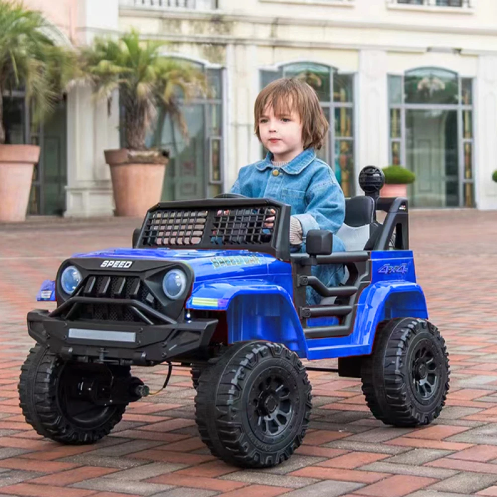 12-V-Fahrt auf dem Auto, Kinder-Elektroauto, Reitspielzeug für Kinder mit Fernbedienung/Schaukel/taugliches Geschenk für Jungen/Mädchen im Alter von 3 bis 6 Jahren