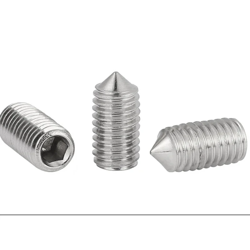 

100pcs/lot M3*3-12 M4X4-25 M5X4-16 stainless steel 304 hex socket cone point set screw grub screw none head hex socket screw 305