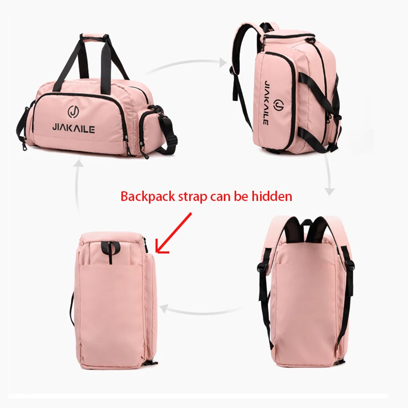 Women\'S Sports Backpack Gym Fitness Yoga Bag Travel Suitcases Luggage Handbag Shoulder Duffle Female Weekend Tote Bag