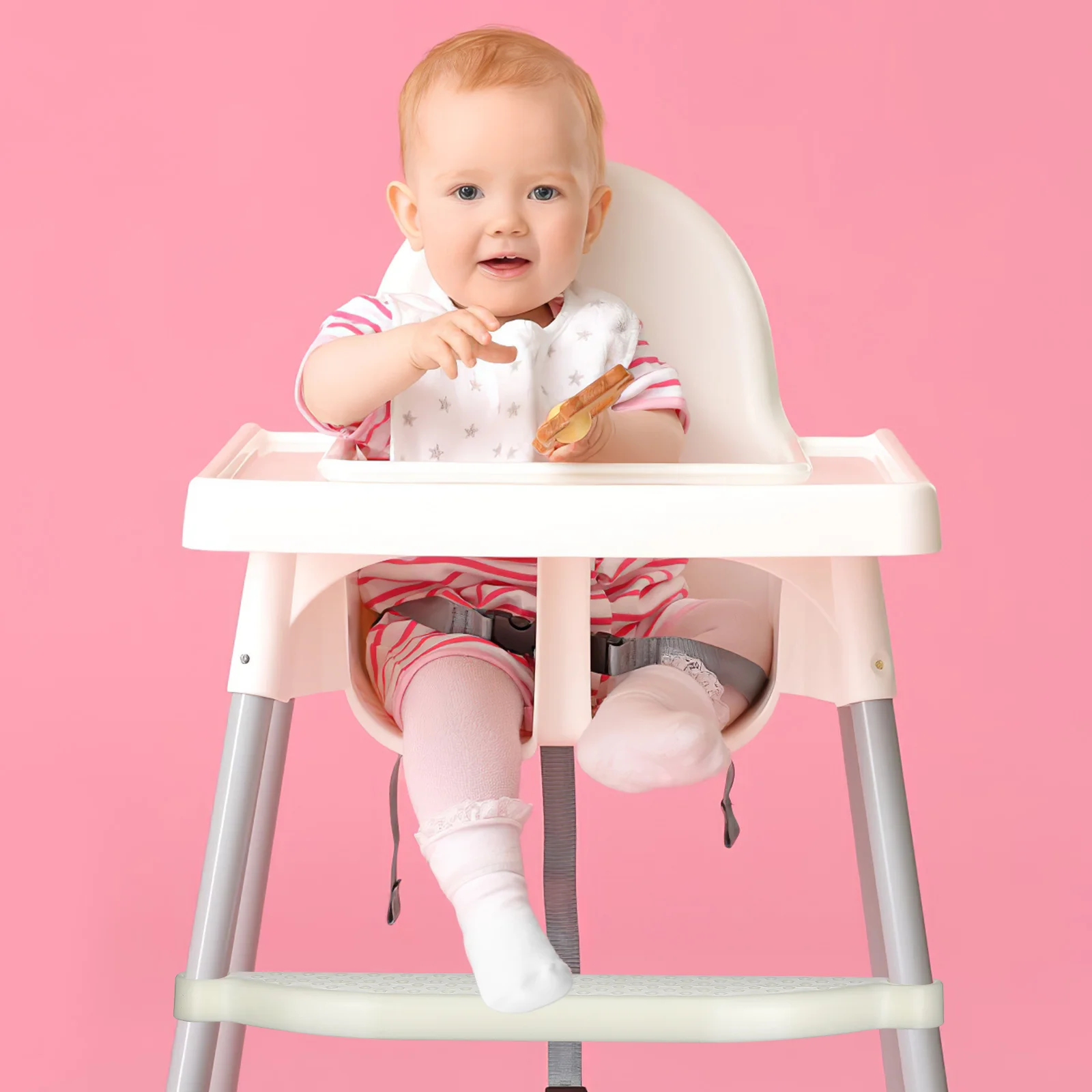 

High Chair Footstool Adjustable Rest Highchair Footrest Universal Accessories Foldable Baby Desk Stools Pedal Wide Platform