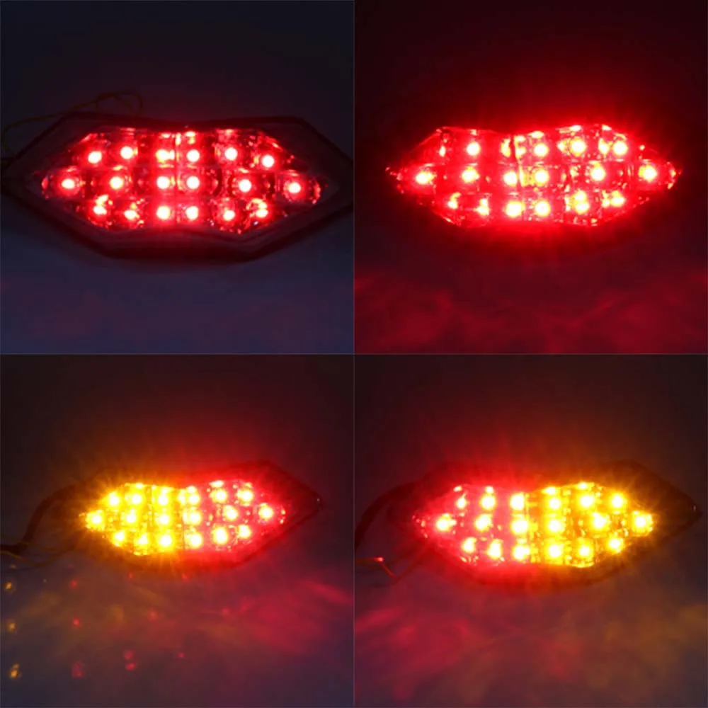 لكاواساكي نينجا 300 2013-2015 2014 Z300 2015 اكسسوارات دراجة نارية LED المصابيح الخلفية الخلفية الفرامل بدوره إشارة الجمعية #6