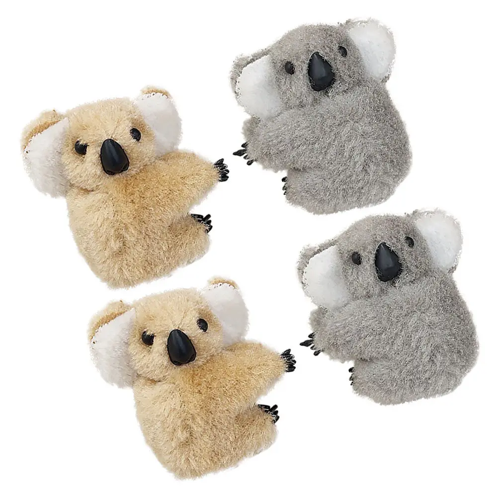 

Набор из 4 заколок для волос в виде коалы, мультяшный дизайн, милые животные, удобные, нескользящие, для повседневного использования, школы, вечеринок, путешествий