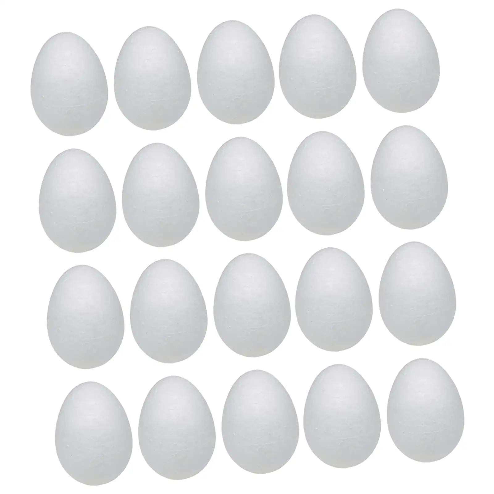 20Pcs Craft Foam Eggs Easter Eggs Unfinished Multipurpose 9cm Crafting Supplies for DIY Decorations Handmade Basket Fillers