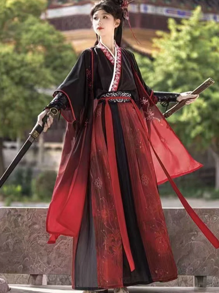 original-hanfu-women's-song-dynasty-collar-improved-set-unisex-spring-autumn-daily-ancient-costume-polyester-fiber-hanfu