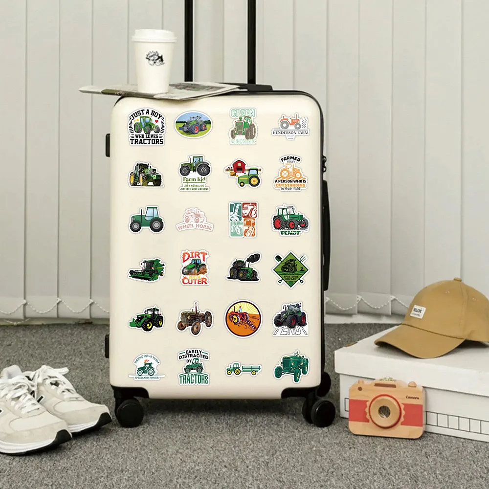 10/30/52PCS Farm Tractor Cartoon Sticker DIY Phone Laptop Luggage Skateboard Graffiti Decals Fun for Kid Toy