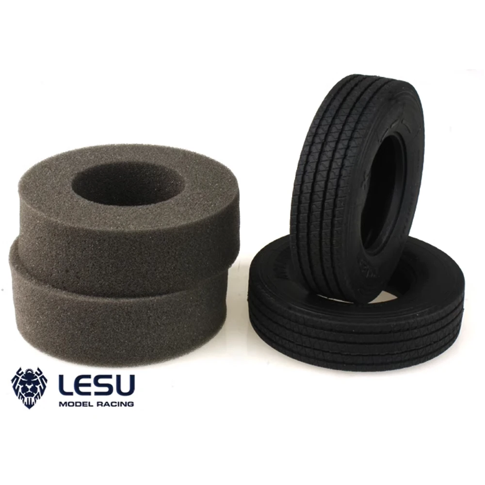 LESU S-1215&S-1216, 1/14 truck Tamiya tractor head simulated striped road tire skin, high-quality rubber mud truck tire model