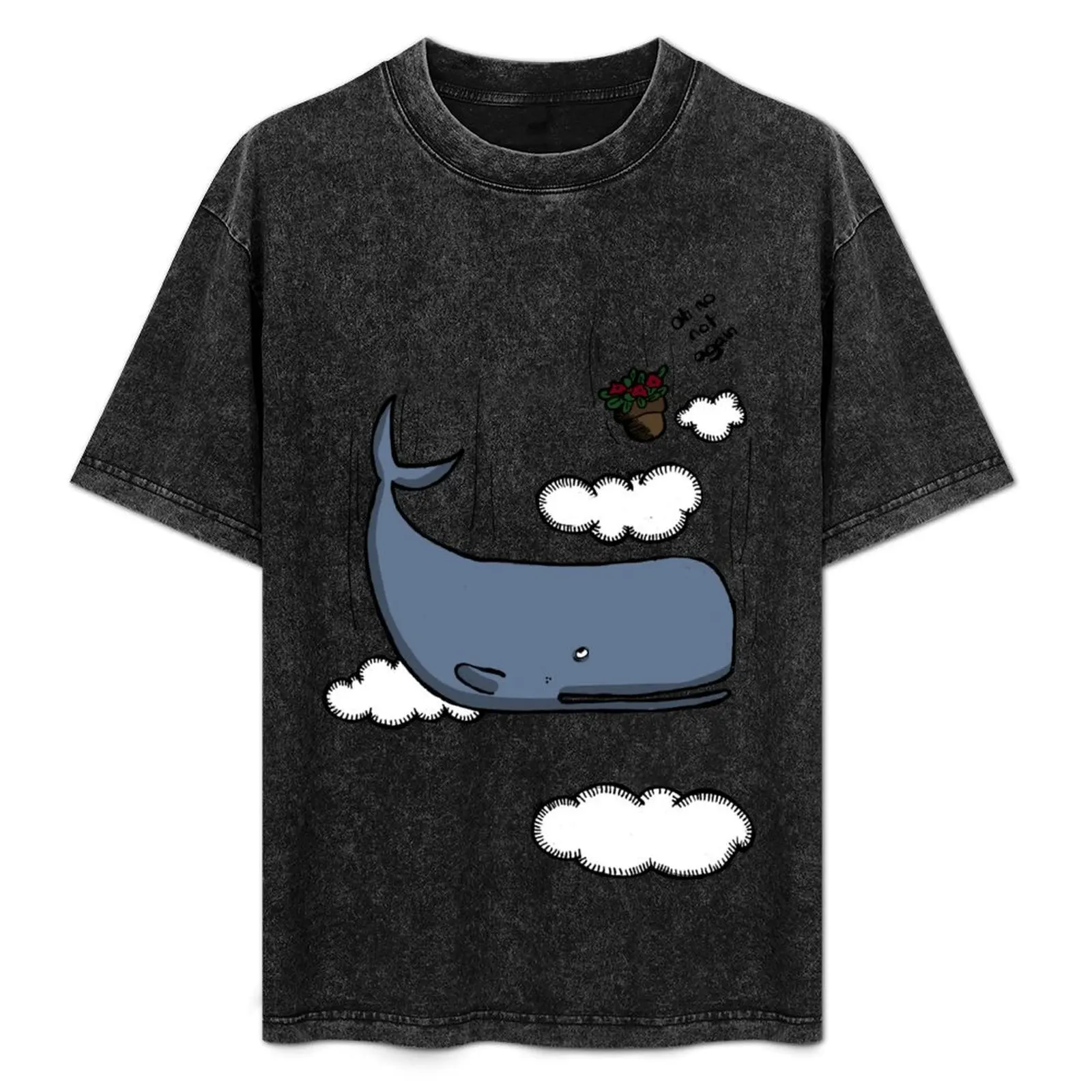 

Sperm whale and petunias T-Shirt Comfortable Workout Short Sleeve Shirt