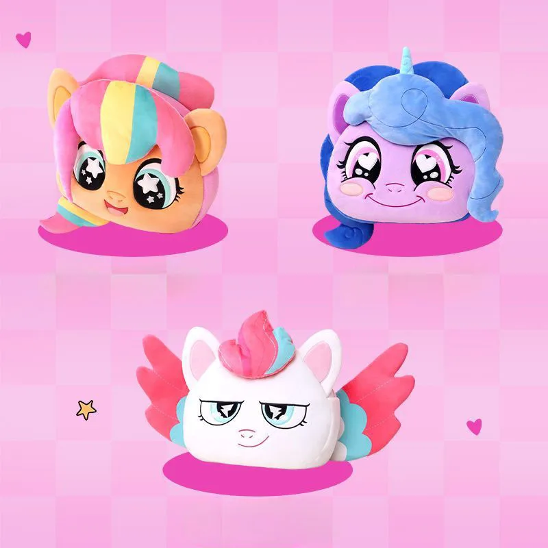 My Little Pony Plush Ita Bag Cute Big Face Stuffed Animal Shoulder Bag Soft Unicorn Crossbody Purse for Collection Perfect Gifts view 3