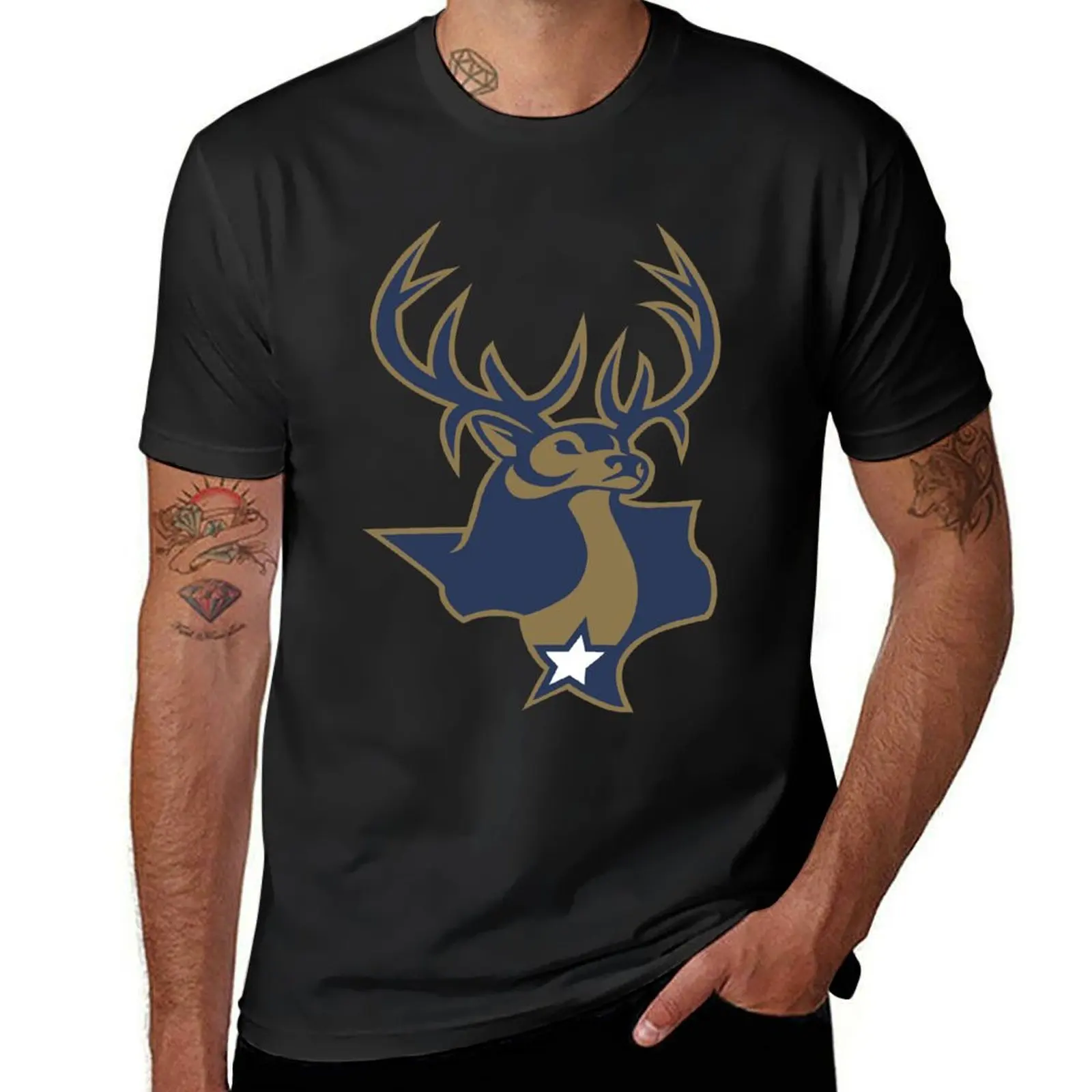 laredo bucks Ice Hockey T-Shirt blacks sports fans anime mens graphic t-shirts anime