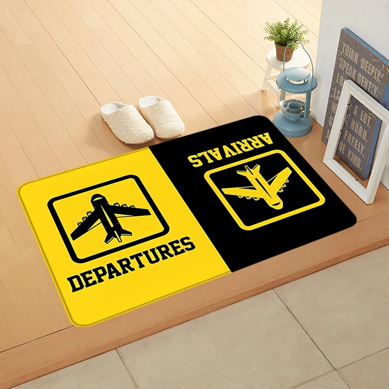 Floor Mat Arrival Departure Boarding Check Non-slip Foot Rug Entryway Hallway Carpet Kitchen Water Adsorbed Rugs Bedside Mats