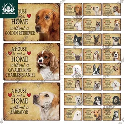 Putuo Decor Dog Vintage Tin Signs Plaque Metal Plate Wall Art Decoration for Home Living Room Man Cave Cafe Farm Retro Poster