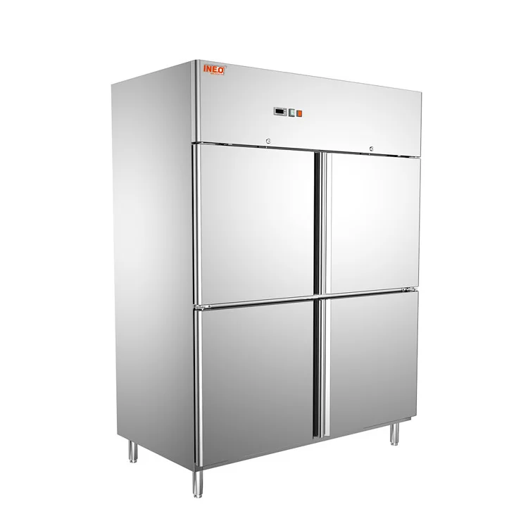 

Four Doors Upright Commercial Refrigeration Stainless Steel Door Marine Freezer