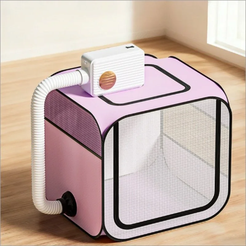 Pet Dryer Box Portable Fast Dry Cat Dog Grooming Bag Quiet Warm Air Automatic Drying Cage Foldable Home Use Pet Supplies 펫드라이룸