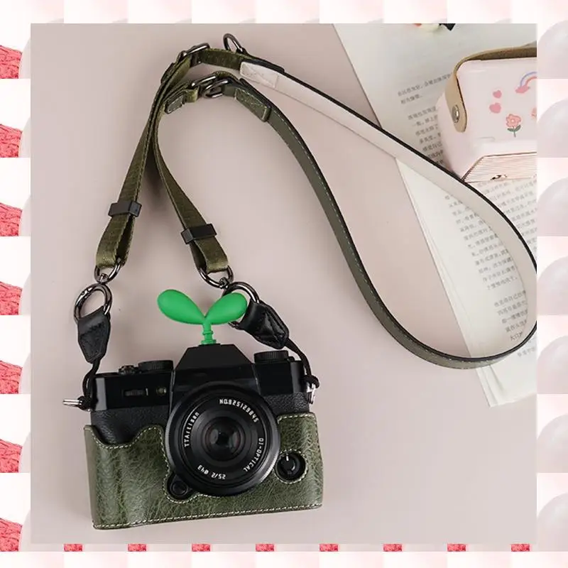 ABGN カメラ保護ケース カメラレザーケース 富士フイルム Xm5 保護ケース ベース+ショルダーストラップ ブラウン