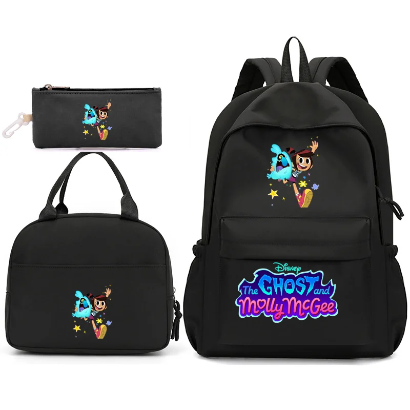 

3pcs Disney The Ghost And Molly Mcgee Backpack with Lunch Bag for Women Student Teenagers School Bags Comfortable Travel Sets