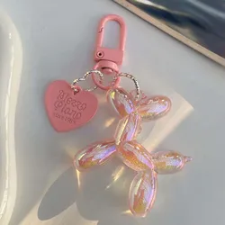 New Candy Color Balloon Dog Keychain for Girls Creative  Balloon Dog Phone Chain Key Buckle Accessories Bag Pendant Toys