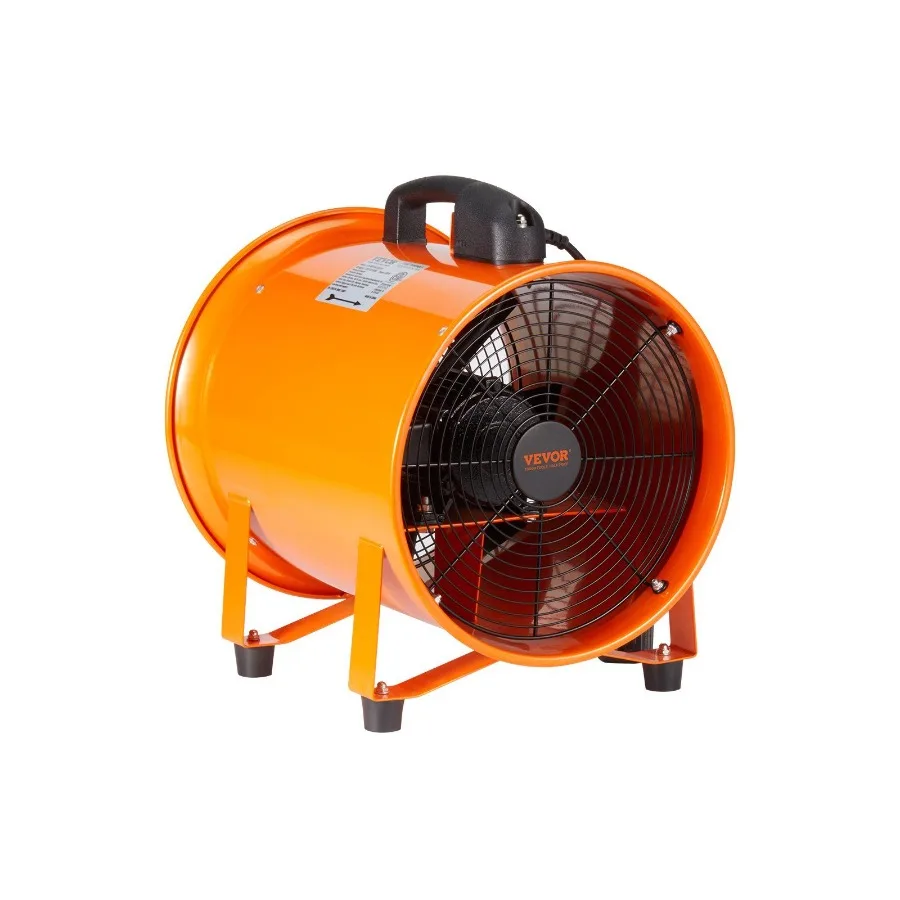 

Portable Ventilator 12 inch Heavy Duty Cylinder Fan with 33ft Duct Hose 585W Strong Shop Exhaust Blower 3198CFM Industrial Uti