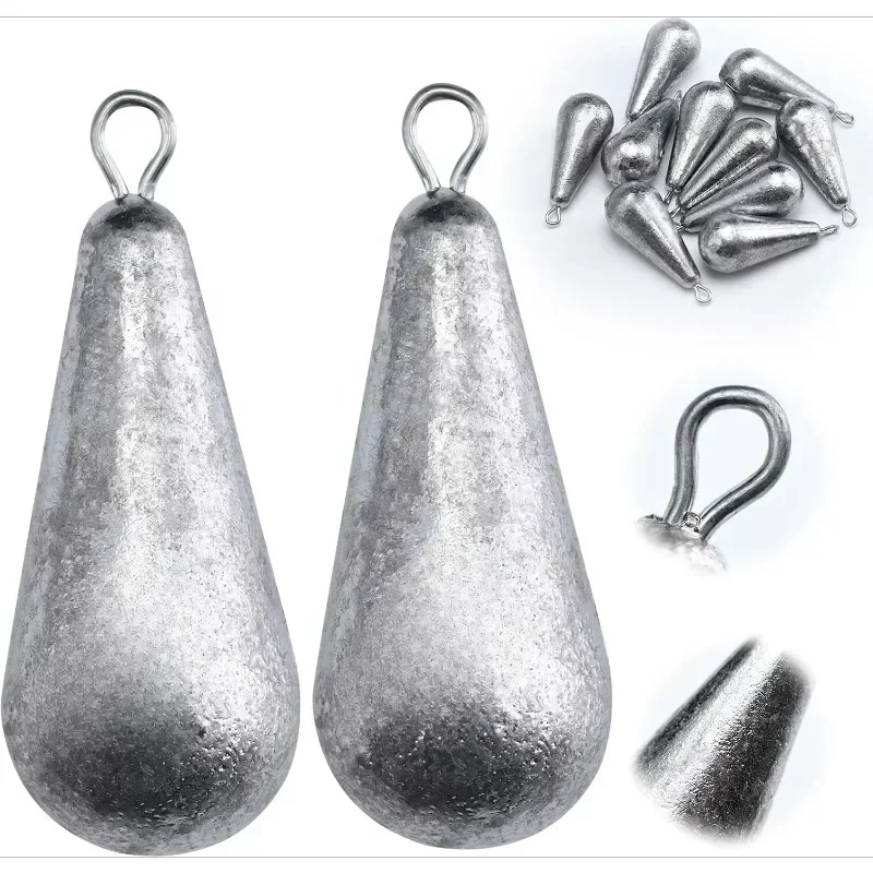 10pcs 10g Angel gewicht Sinker Tröpfchen Tropfen Schnur Haken Stecker Waren führt Schnell verschluss Soft Bait Bass Tackle Zubehör