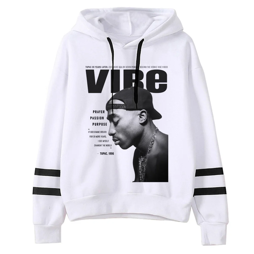 Tupac hoodies ผู้หญิง, เสื้อกันหนาวย้อนยุคของผู้หญิงสไตล์ฮาราจูกุ