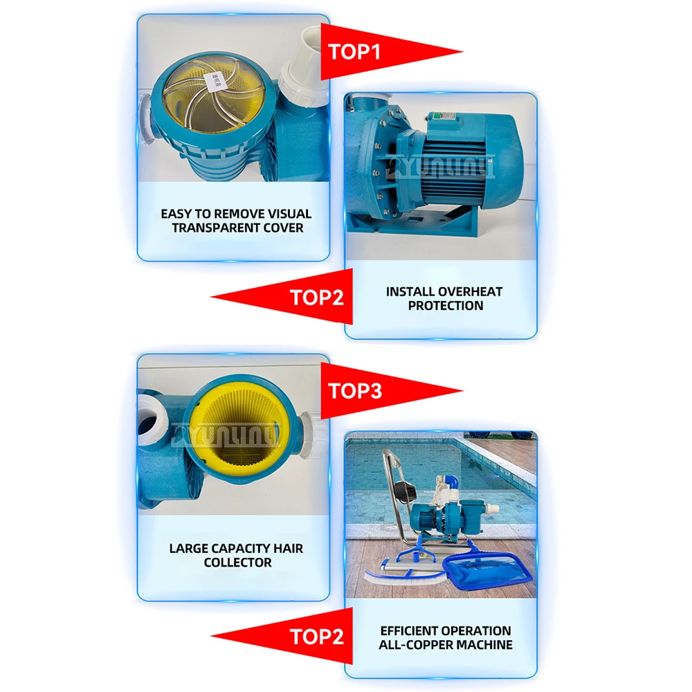 Machine d'Aspiration d'Égouts de Piscine, Nettoyeur de Livres, Pompe de Filtre, Équipement