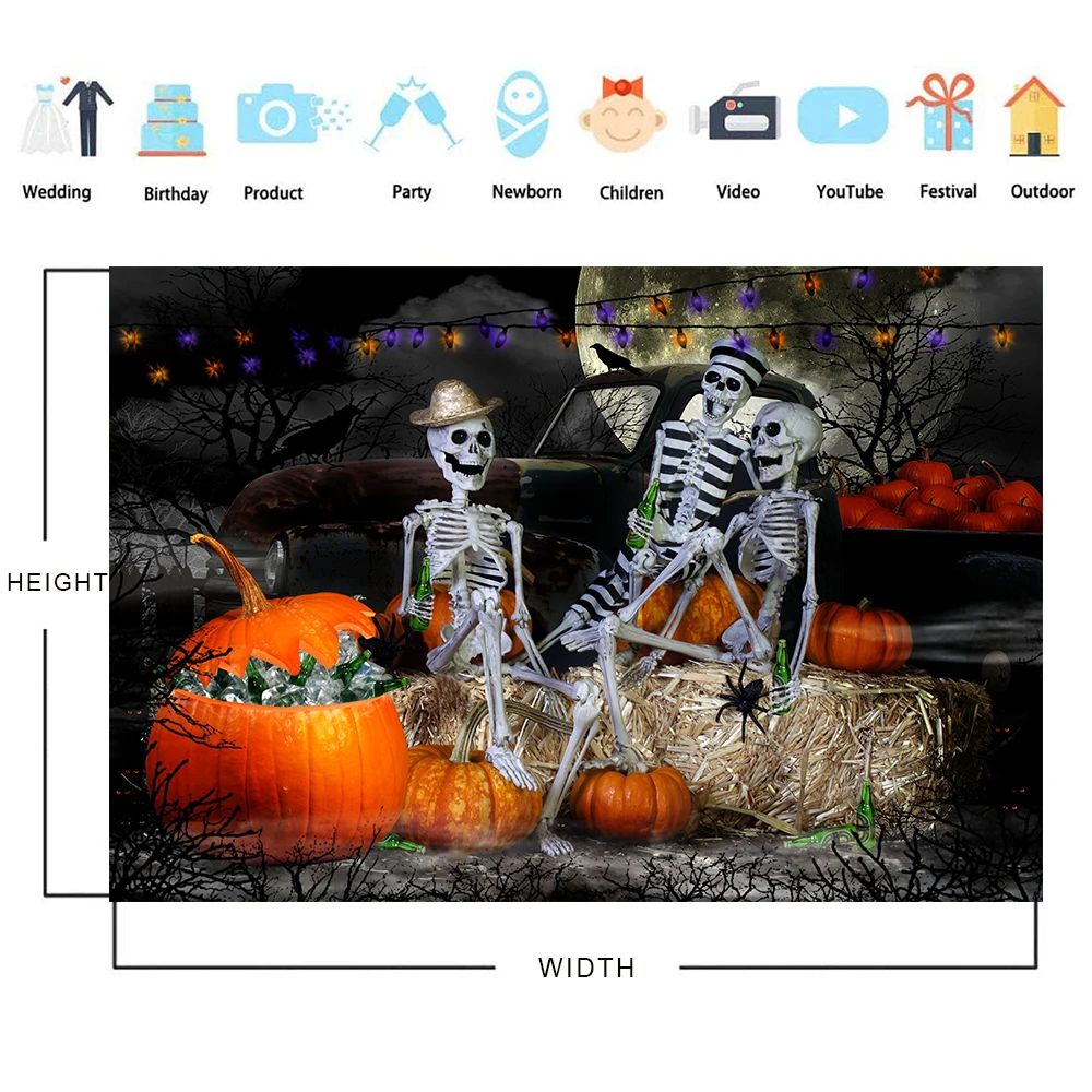 Halloween Photography Background Terrible Atmosphere Party Decoration Portrait Photocall Backdrop for Photo Studio Photozone