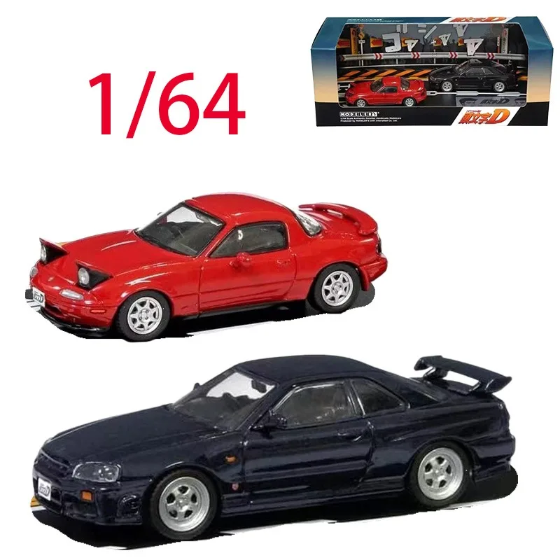 

Diecast 1/64 Scale Nissan Alloy Car Model Nissan Initial D GTR34 ER34 Mazda MX5 Miata Play Vehicles Toys for Boys Original Box