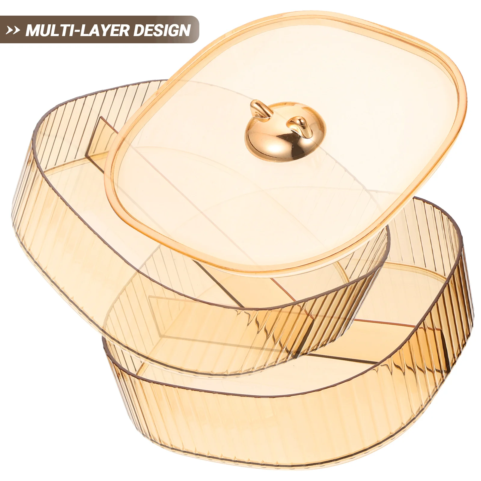 

Candy Tray Storage Box Dessert Snack Serving Container Nut Holder Gilded Dry Fruit