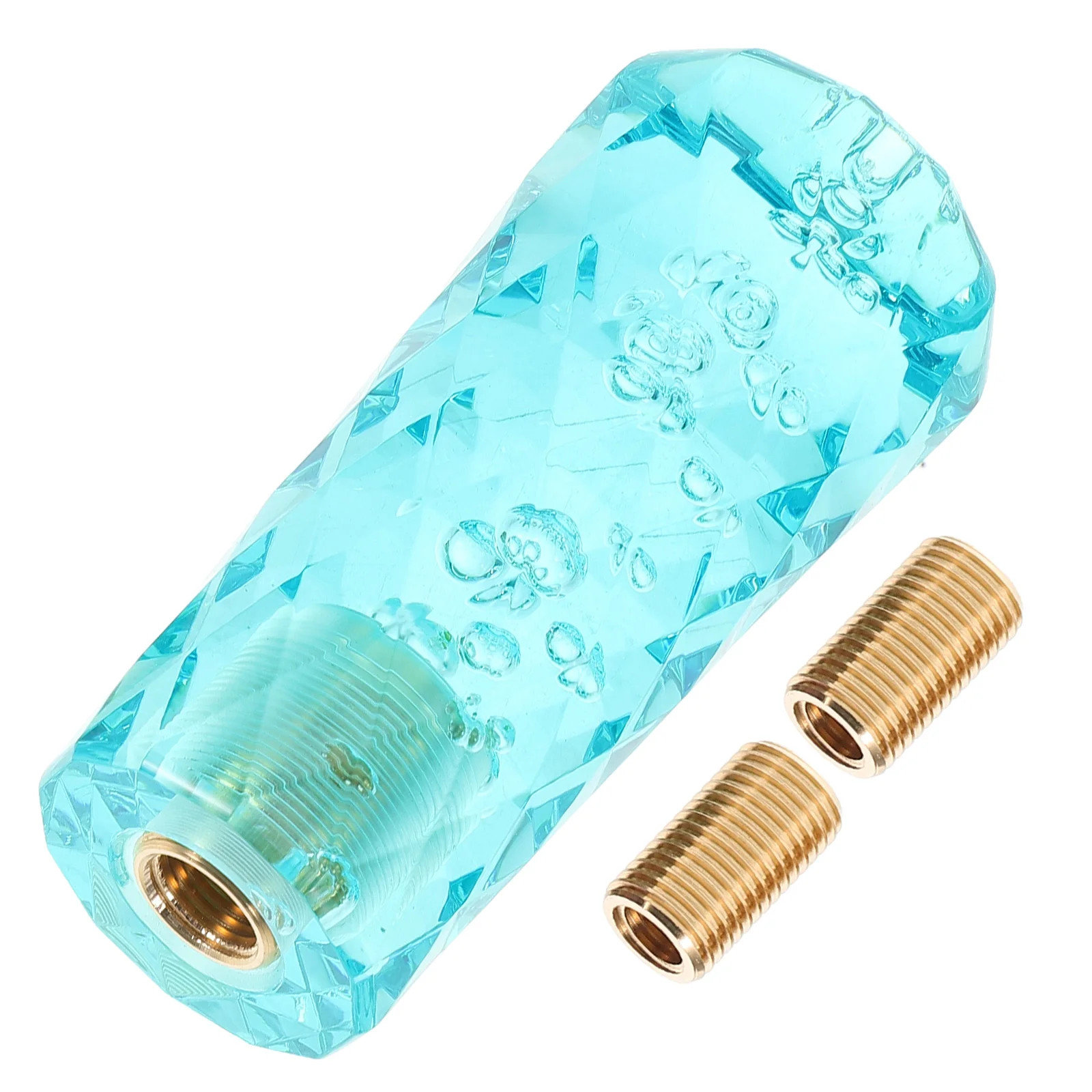 

Universal 10Cm Crystal Shift Knob Head Bubble Design Gear Shifter For Manual Automatic Vehicles Transparent Luminous Car