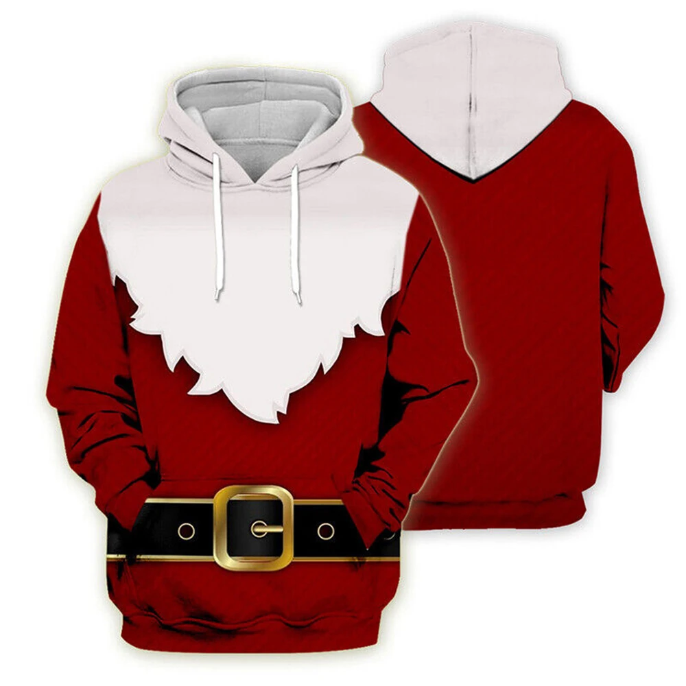 

Funny Design Christmas Dress 3D Printed Hoodies For Men Clothes Fashion New In Hoodie & Sweatshirts Santa Claus Cosplay Y2k Tops